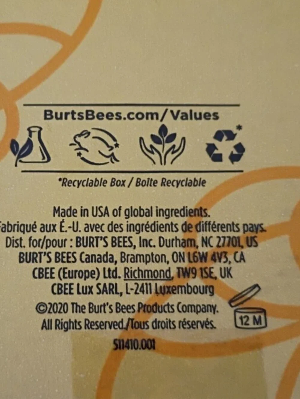 Burt's Bees Moisturizing Lip Balm